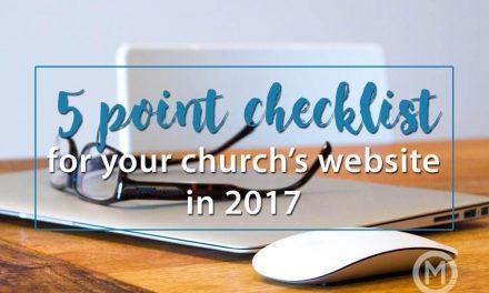 5 Point Checklist for your Church’s Website